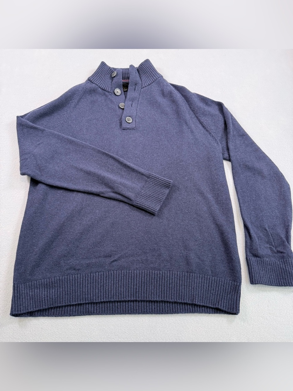 Banana Republic Quarter Button Mock Neck Sweater Size L